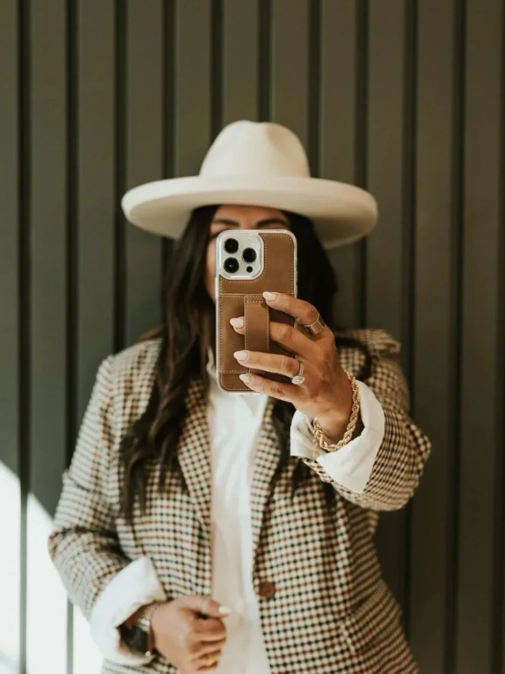 Walli Cases “Camel & Chestnut Checks” Our Faux Farmhouse New iPhone 13 Pro Max
